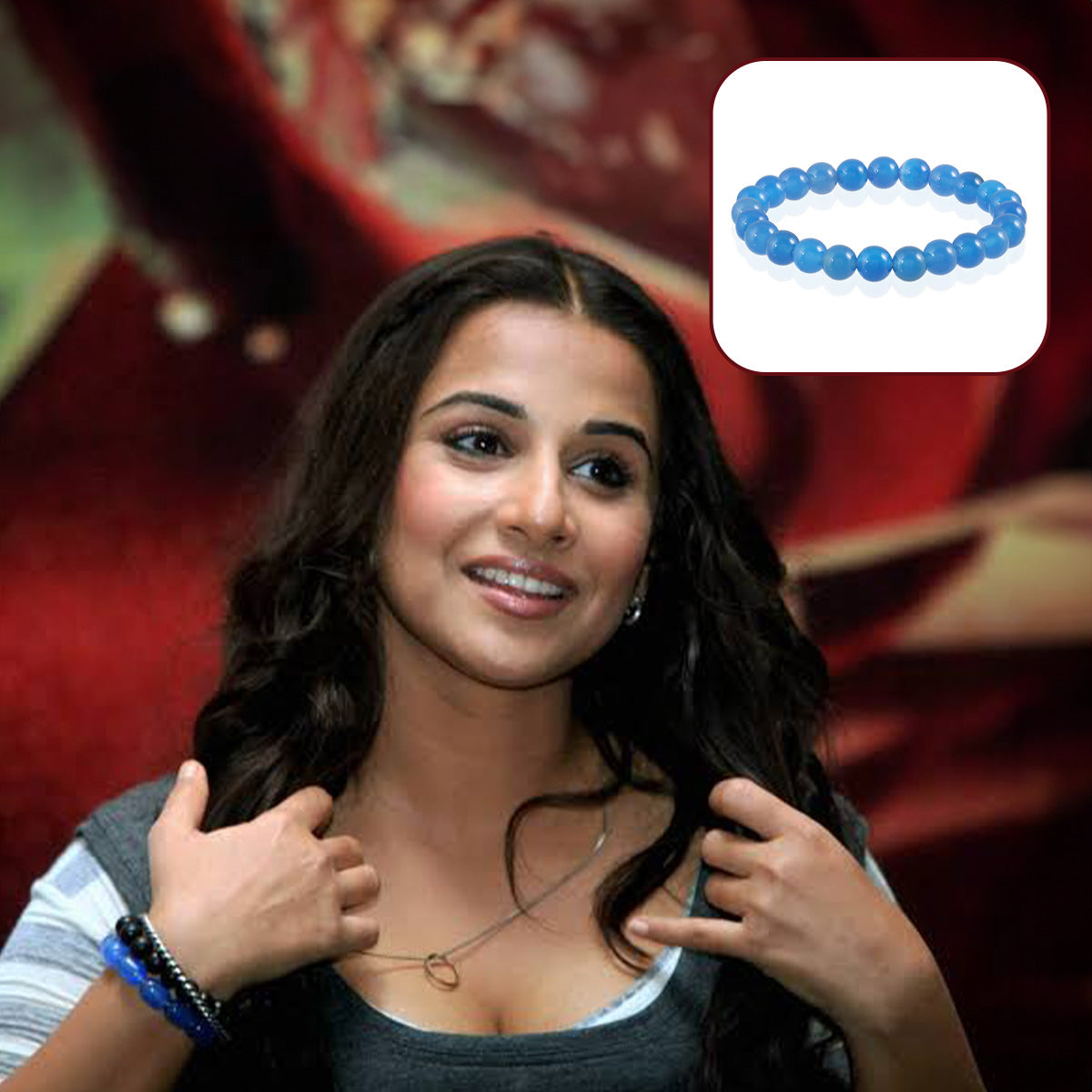 Vidya Balan Inspired Blue Onyx Bracelet