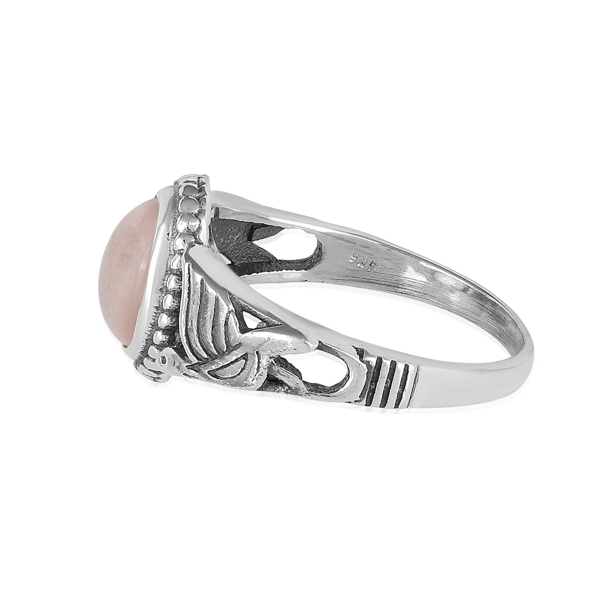 Rose Quartz 925 Silver Handmade Ring
