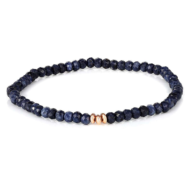 Blue Sapphire Beads Stretch Bracelet