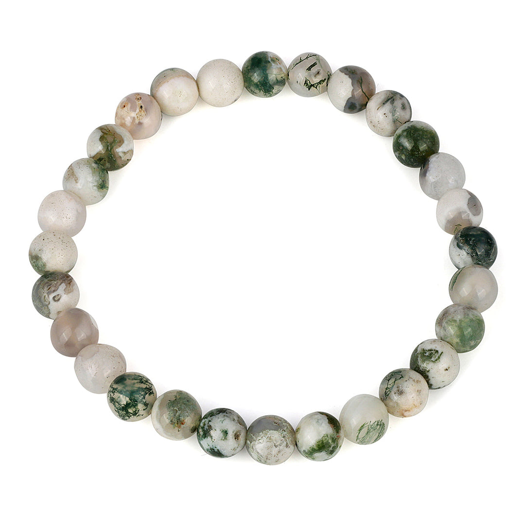 Tree Jasper Beads Stretch Bracelet