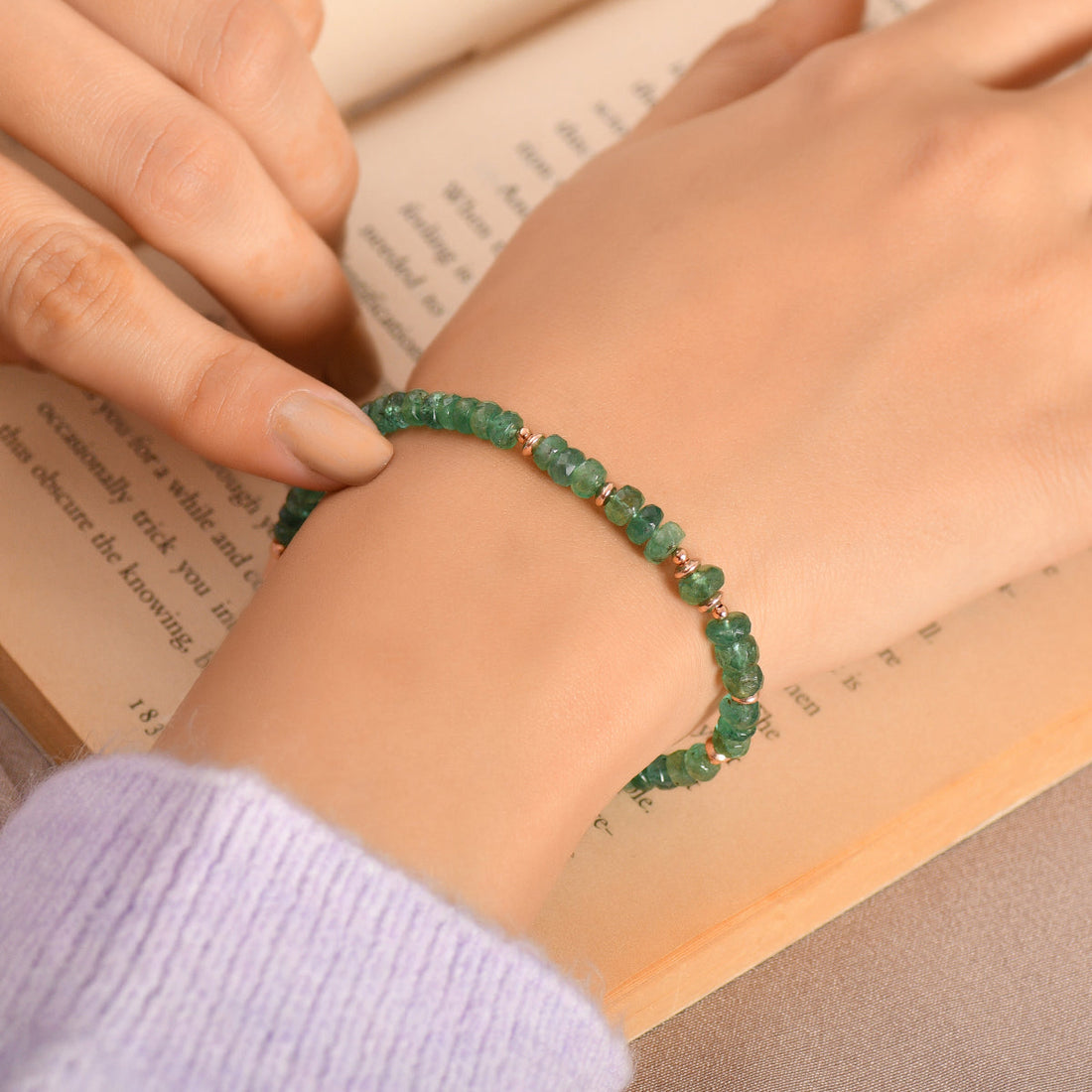 Sterling Silver Emerald Bracelet