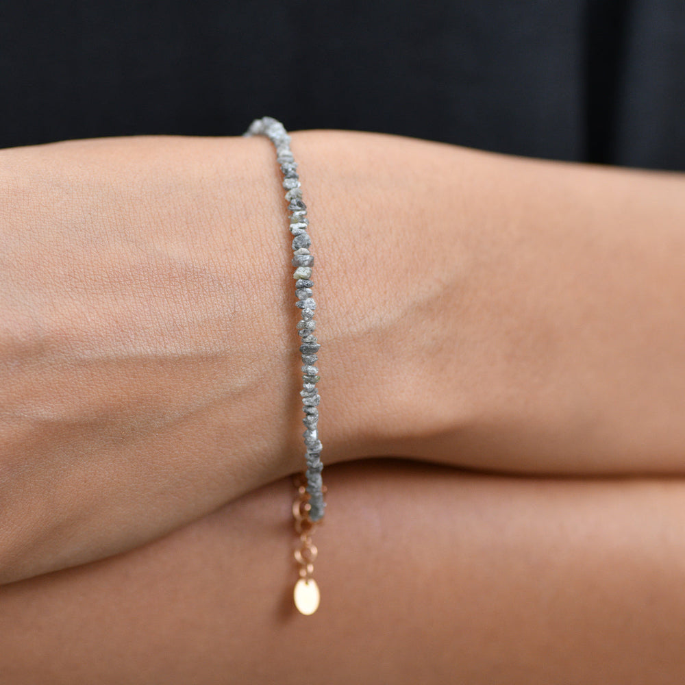 Gray Diamond Silver Bracelet