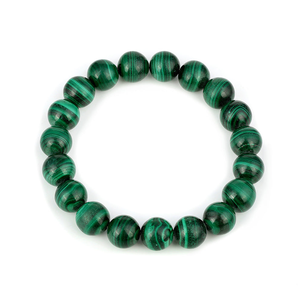 Malachite Beads Stretch Bracelet