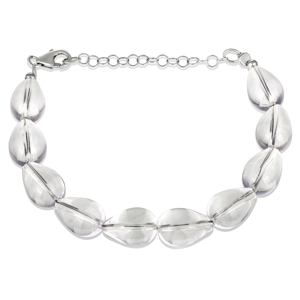 Crystal Quartz Silver Bracelet