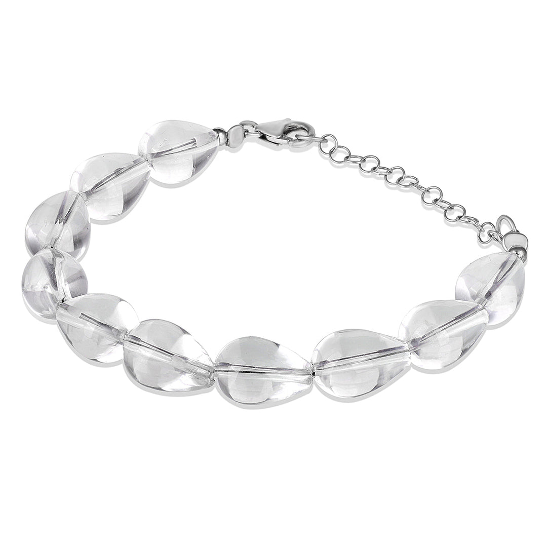 Crystal Quartz Silver Bracelet