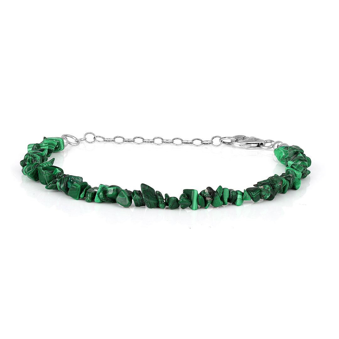 Sterling Silver Malachite Bracelet