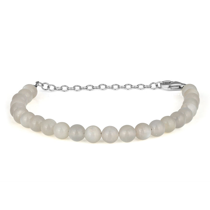 Gray Moonstone Silver Bracelet