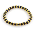 Blue and Yellow Hematite Stretch Bracelet