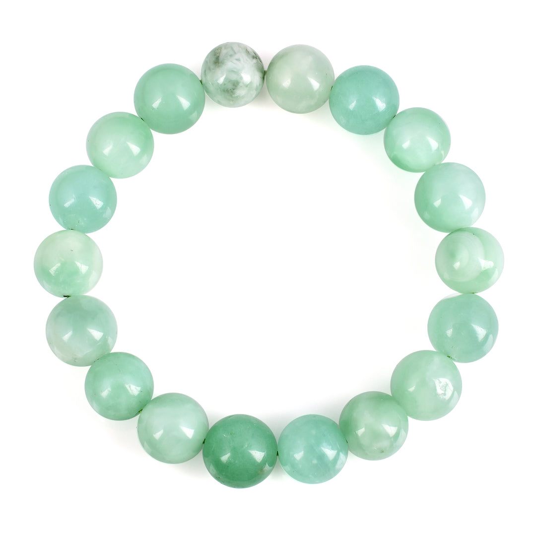 Green Angelite Unisex Stretch Bracelet