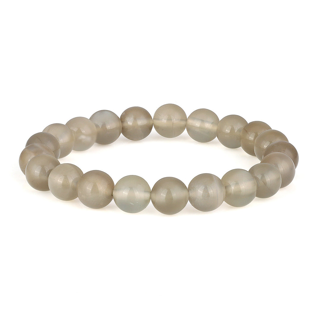 Gray Moonstone Stretch Bracelet