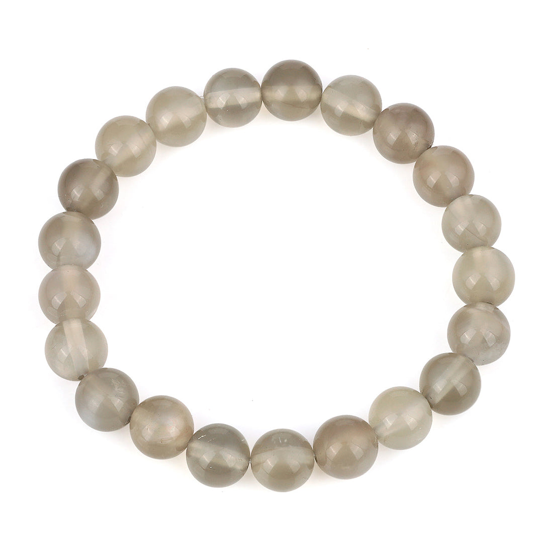 Gray Moonstone Stretch Bracelet