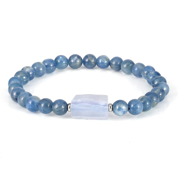 Kyanite and Blue Lace Agate Stretch Bracelet