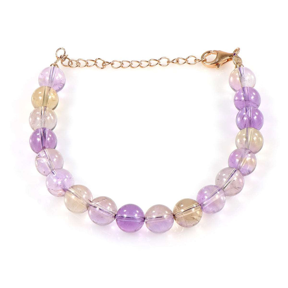 Ametrine Beads Silver Bracelet