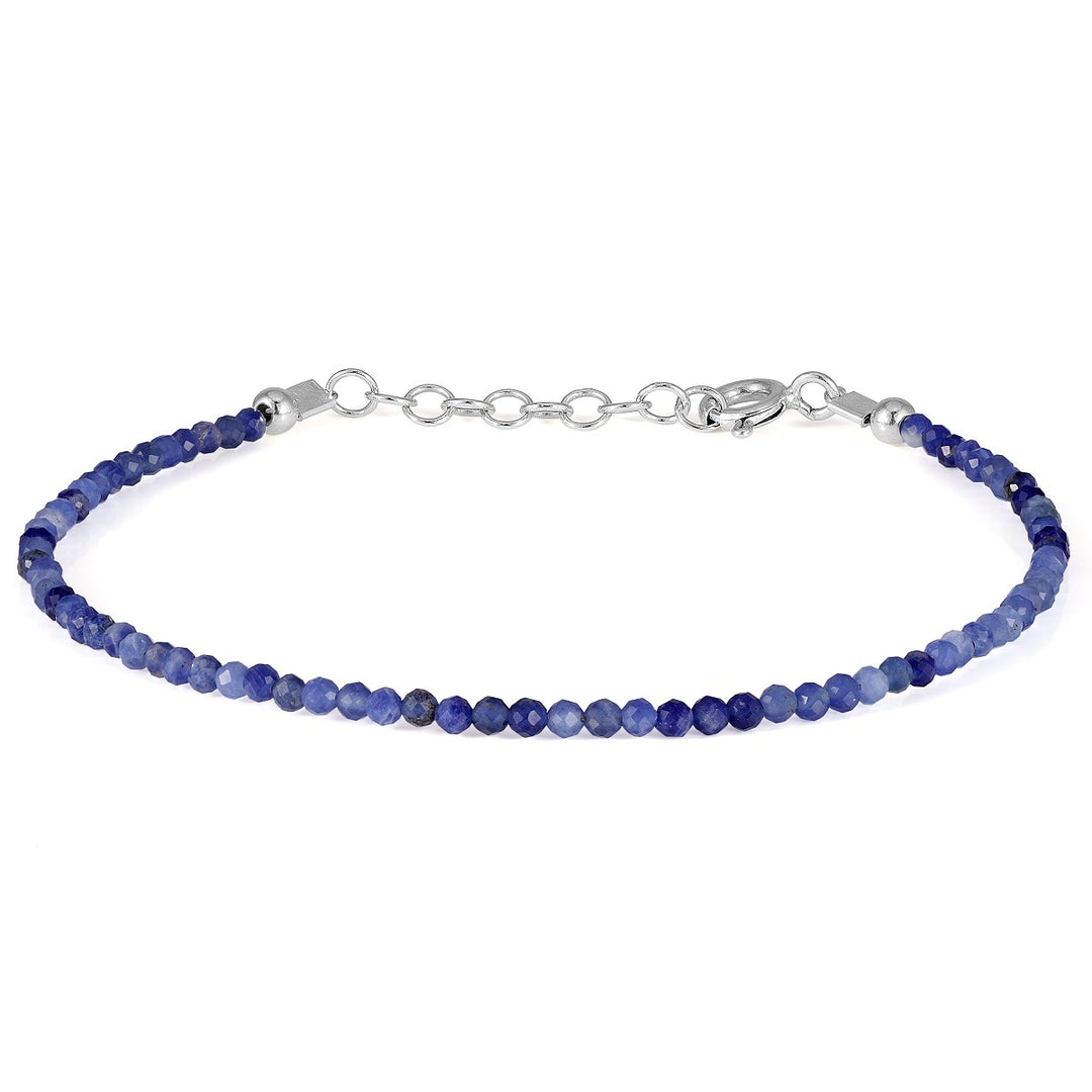 Sterling Silver Kyanite Beads Bracelet