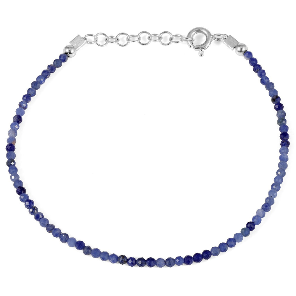 Sterling Silver Kyanite Beads Bracelet