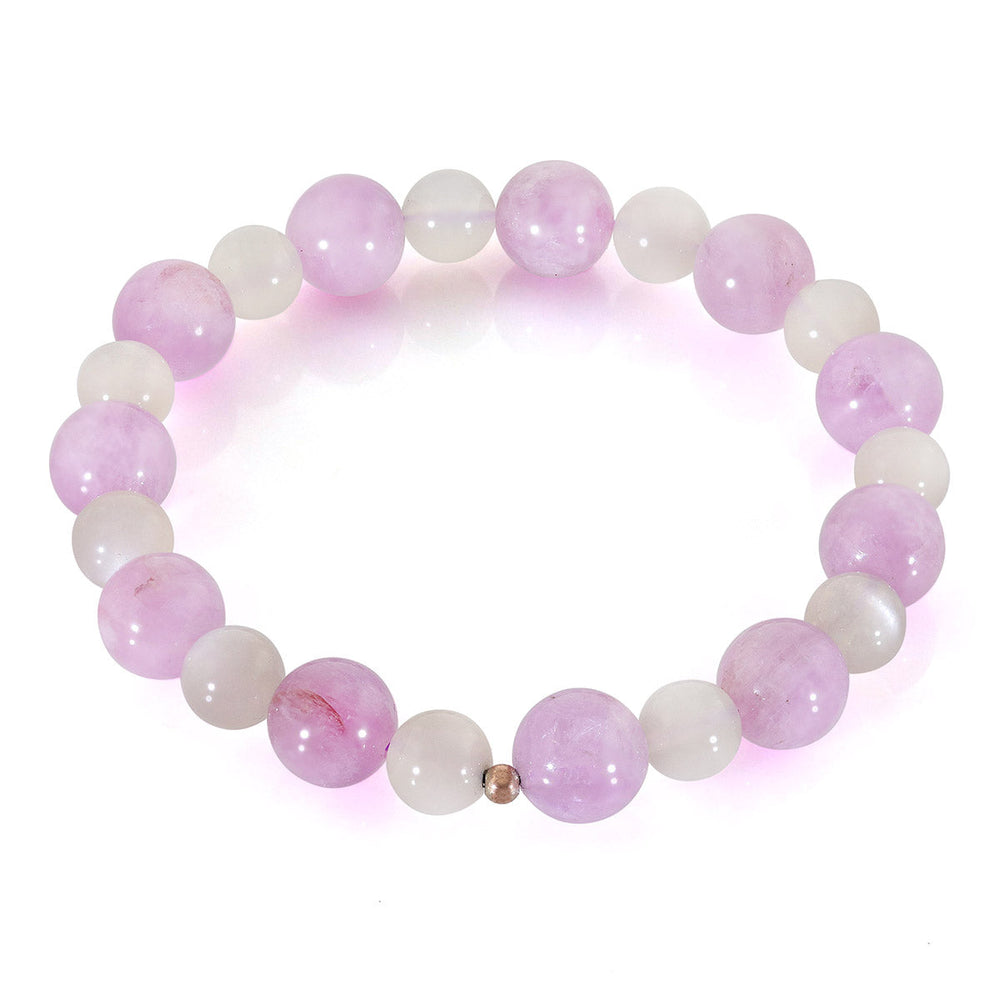 Kunzite and Moonstone Stretch Bracelet