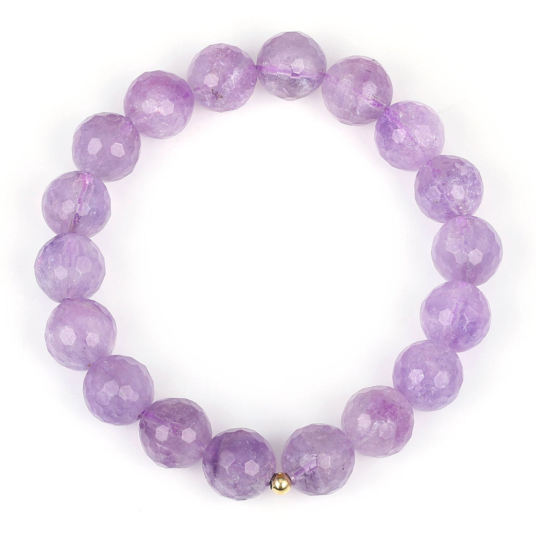 Lavender Amethyst Beads Stretch Bracelet