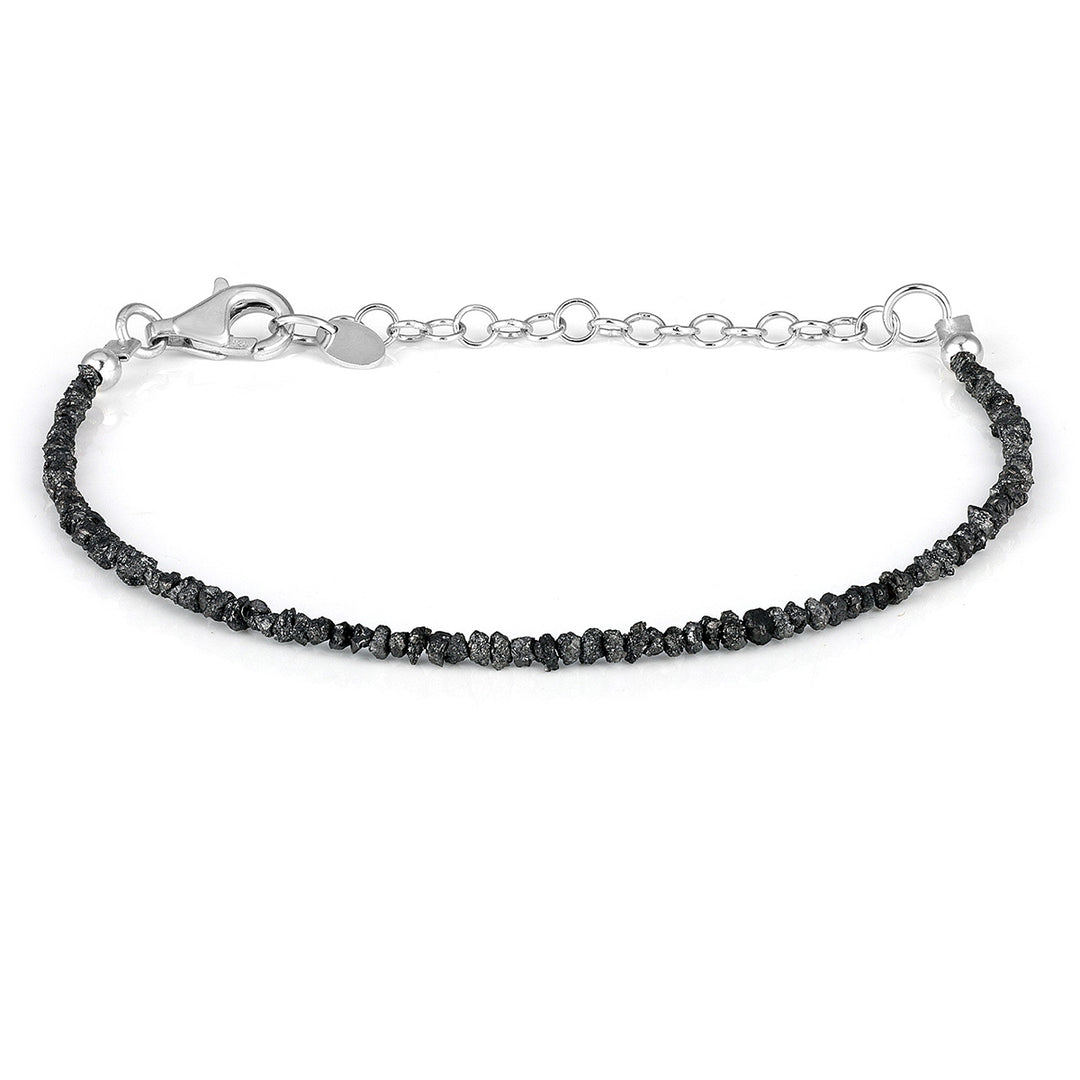 Black Diamond Silver Bracelet