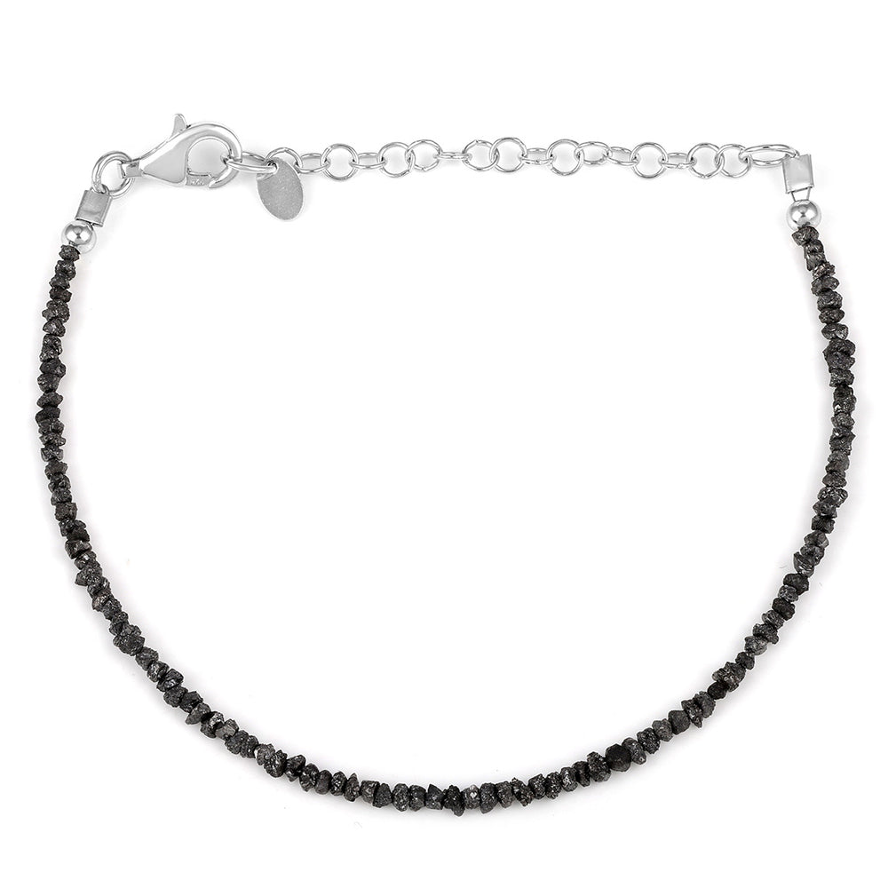 Black Diamond Silver Bracelet