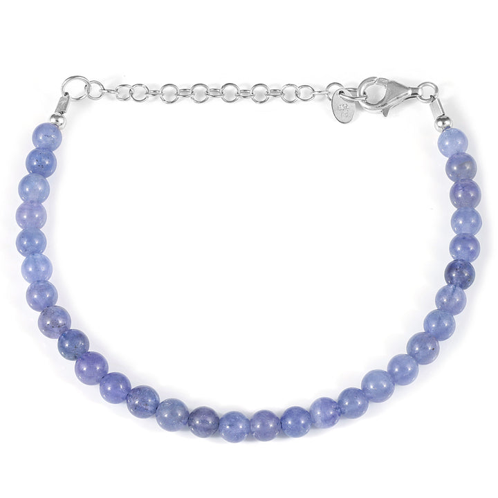 Tanzanite Beads Silver Bracelet