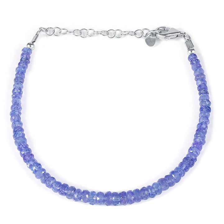 Sterling Silver Tanzanite Beads Bracelet