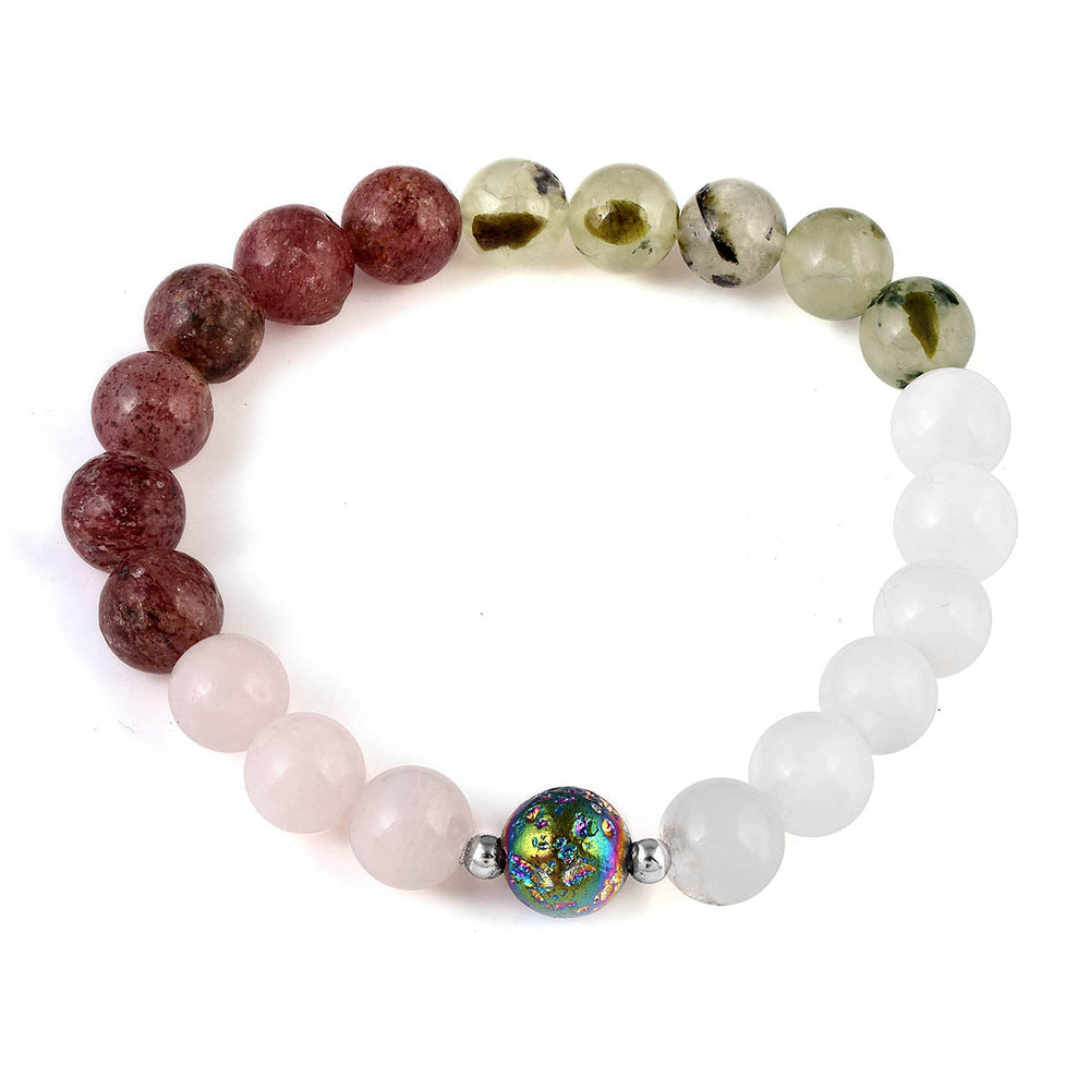 Multi Stone Beads Stretch Bracelet