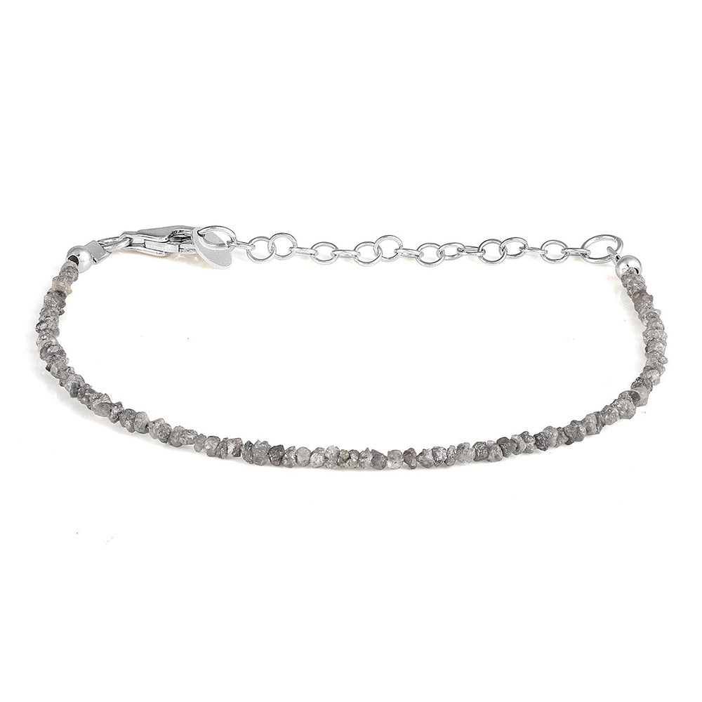 Gray Diamond Silver Bracelet
