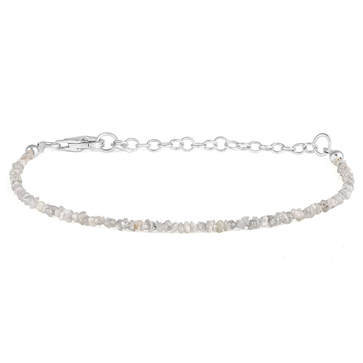 Gray Diamond Silver Bracelet