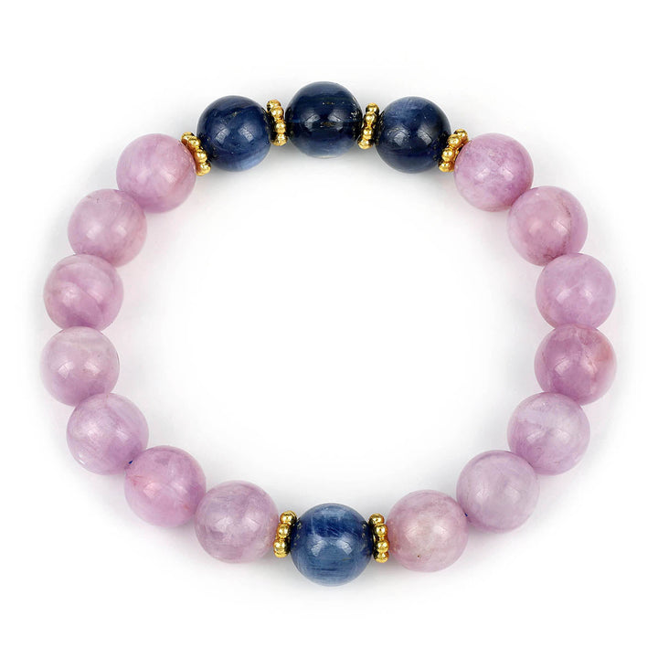 Kunzite and Kyanite Stretch Bracelet