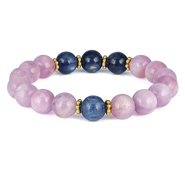 Kunzite and Kyanite Stretch Bracelet