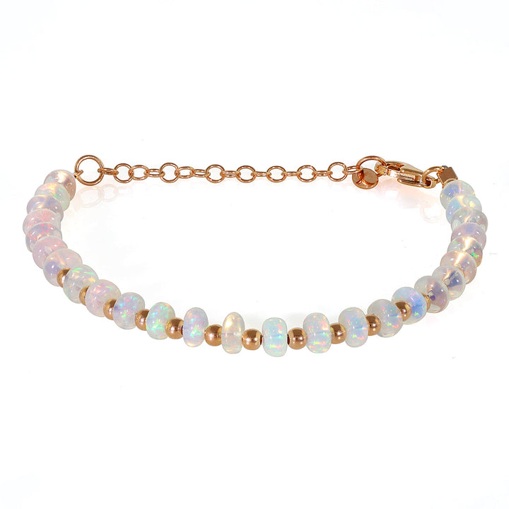 Sterling Silver Ethiopian Opal Beads Bracelet