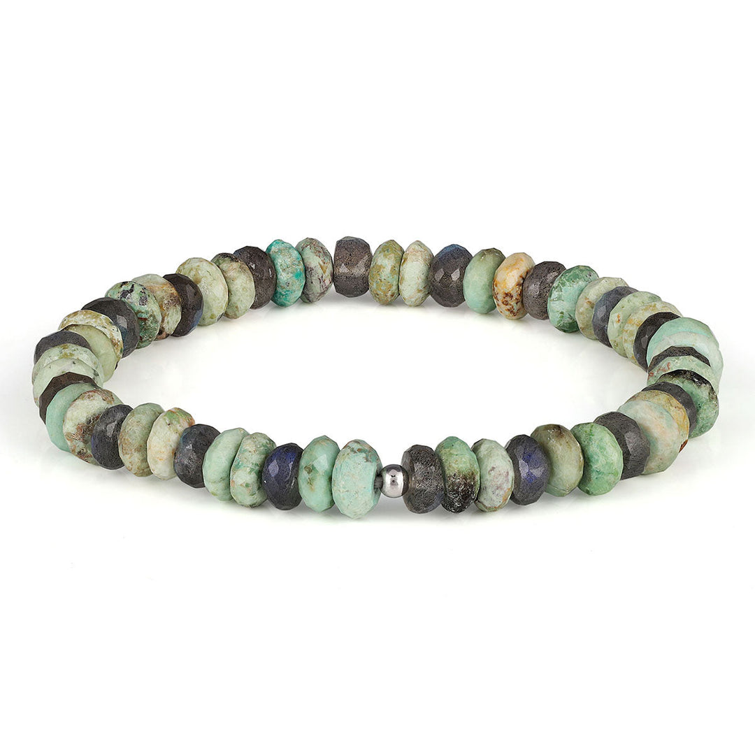 Turquoise and Labradorite Stretch Bracelet