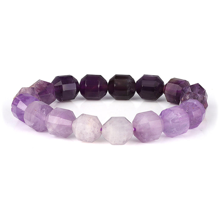 Amethyst, Phantom Quartz and Kunzite Stretch Bracelet