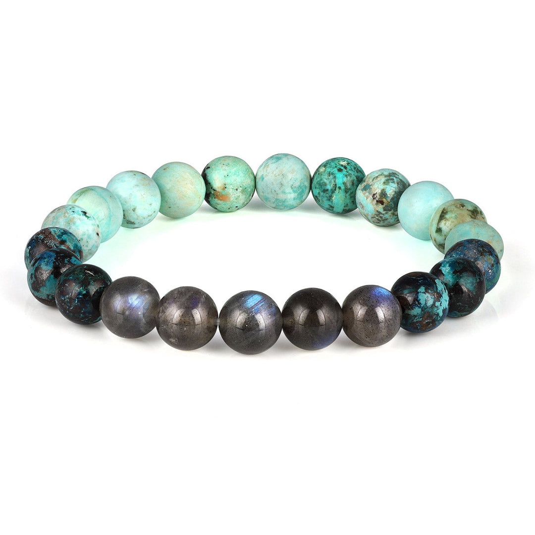 Turquoise, Chrysocolla and Labradorite Bracelet