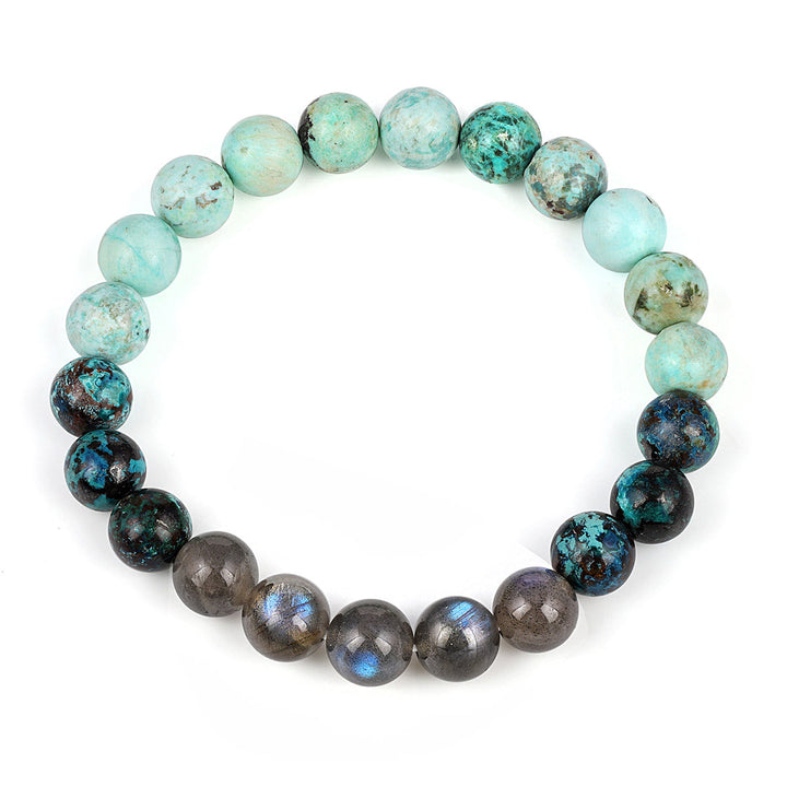 Turquoise, Chrysocolla and Labradorite Bracelet