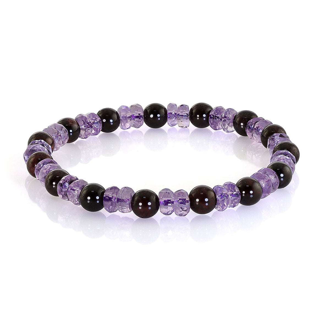 Ametrine and Garnet Stretch Bracelet