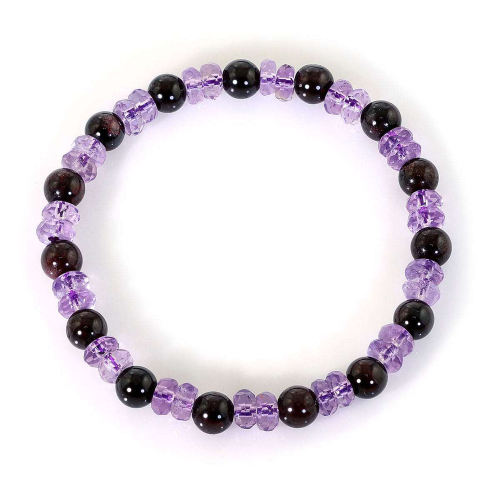 Ametrine and Garnet Stretch Bracelet