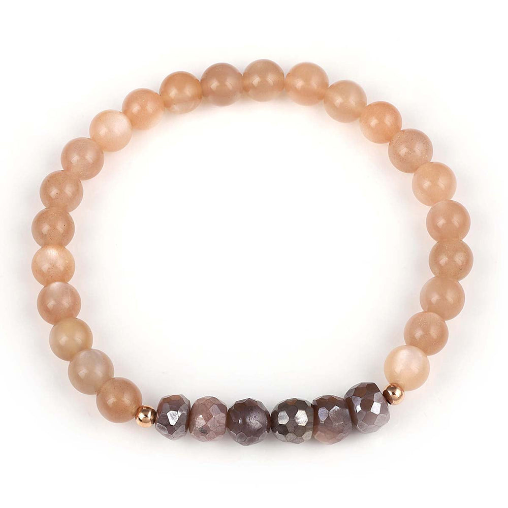 Moonstone Beads Stretch Bracelet