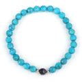 Turquoise and Sapphire Stretch Bracelet