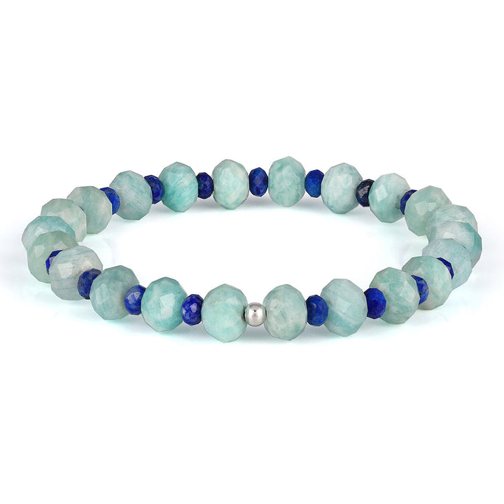 Amazonite and Lapis Stretch Bracelet