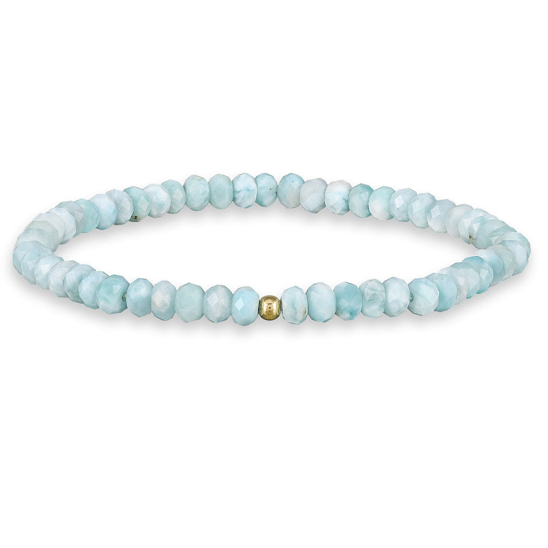 Larimar Beads Stretch Bracelet