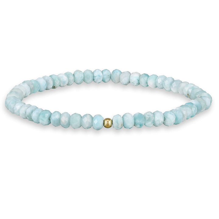 Larimar Beads Stretch Bracelet