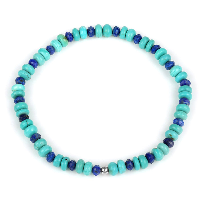 Lapis Lazuli and Turquoise Stretch Bracelet