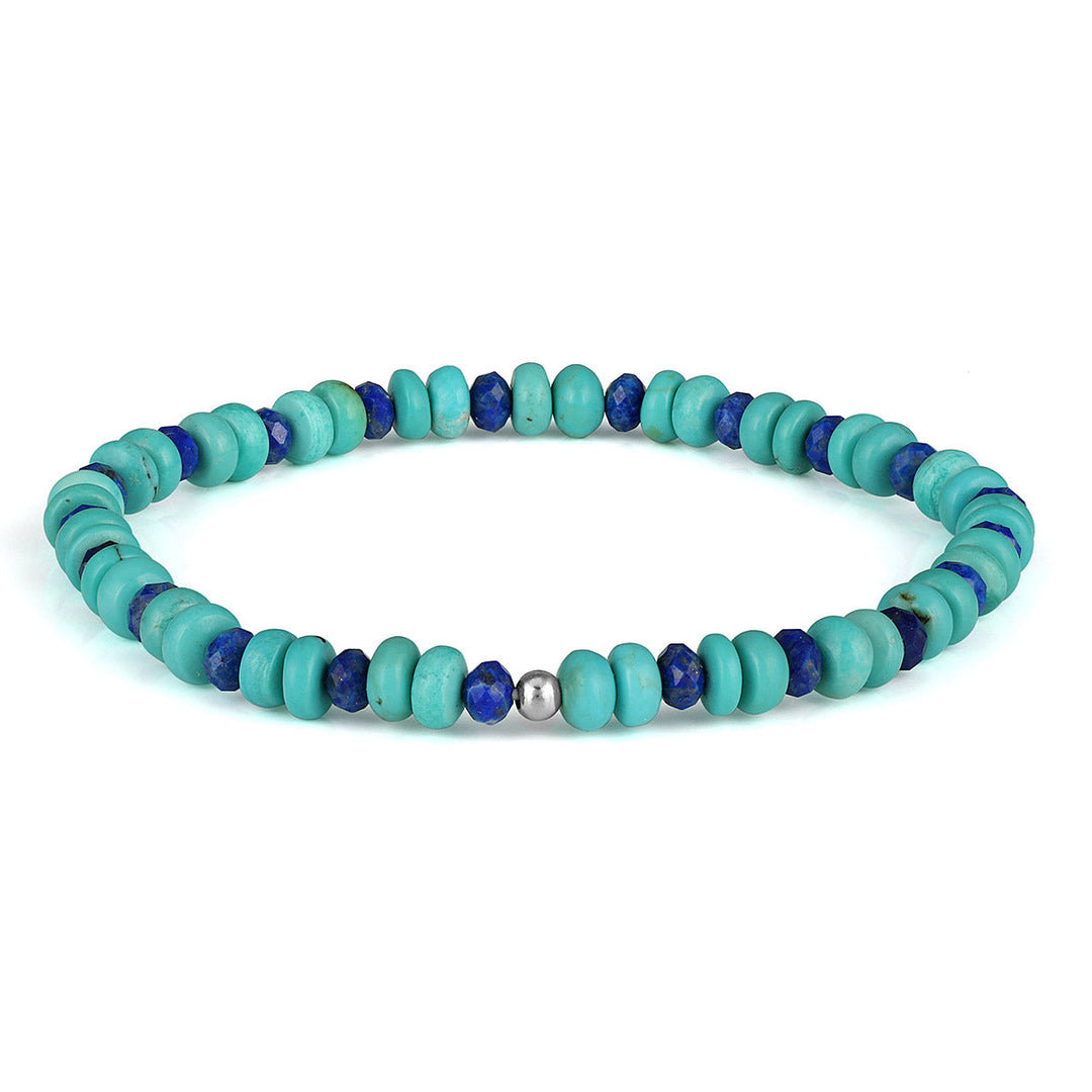 Lapis Lazuli and Turquoise Stretch Bracelet