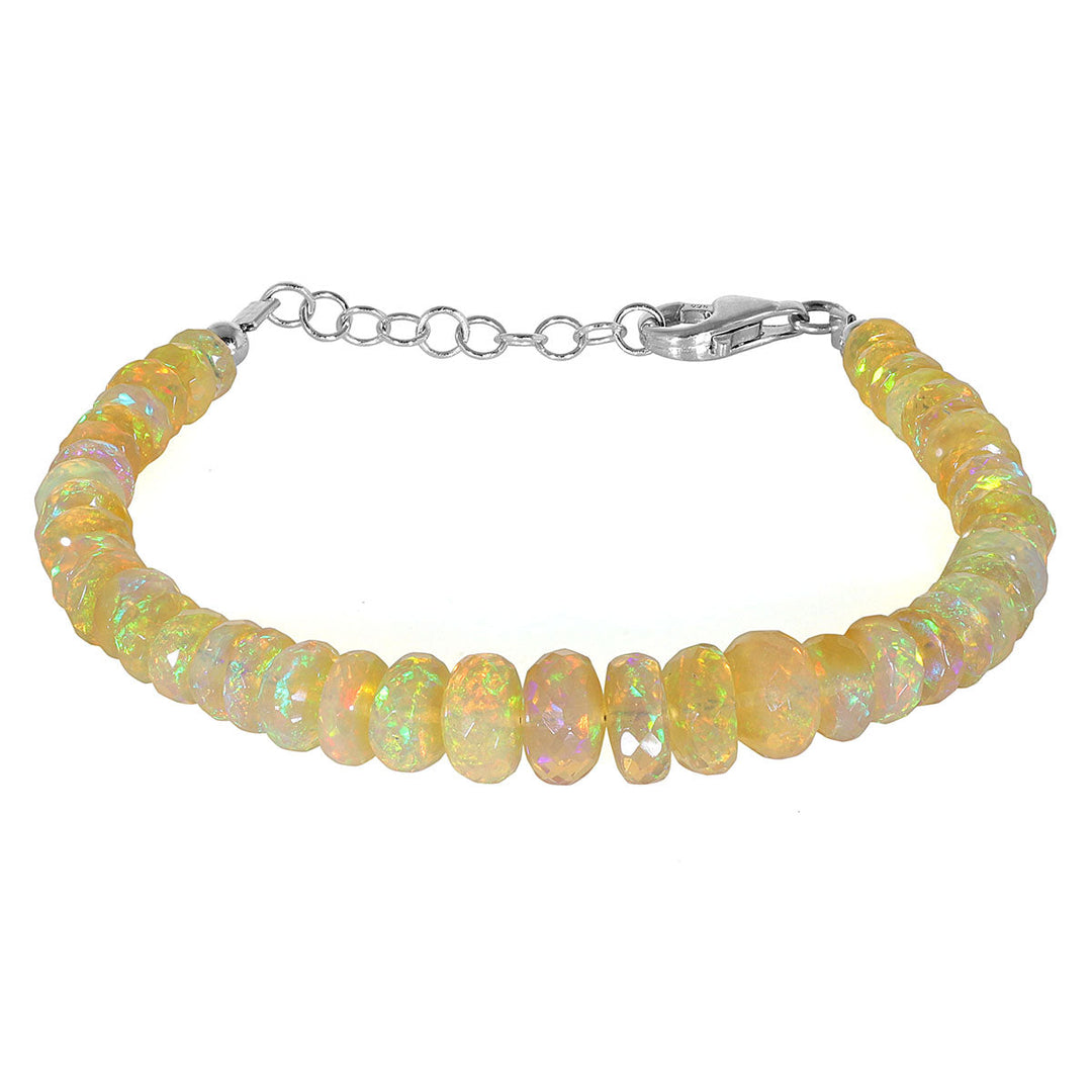 Honey Ethiopian Opal Silver Bracelet