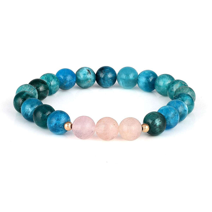 Apatite and Morganite Stretch Bracelet