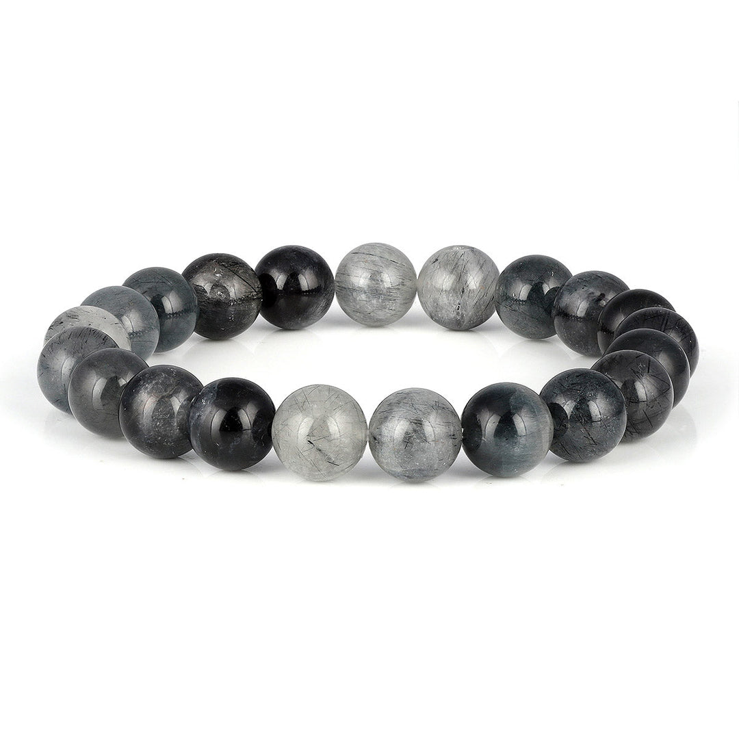 Gray Rutile Stretch Bracelet