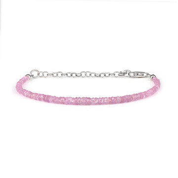 Pink Sapphire Silver Bracelet