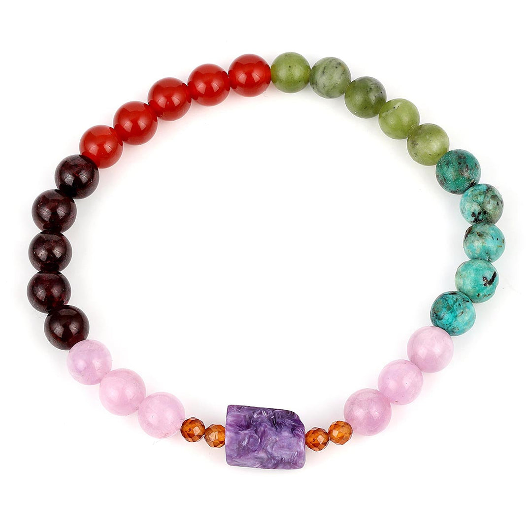 Multi Gemstone Beads Stretch Bracelet