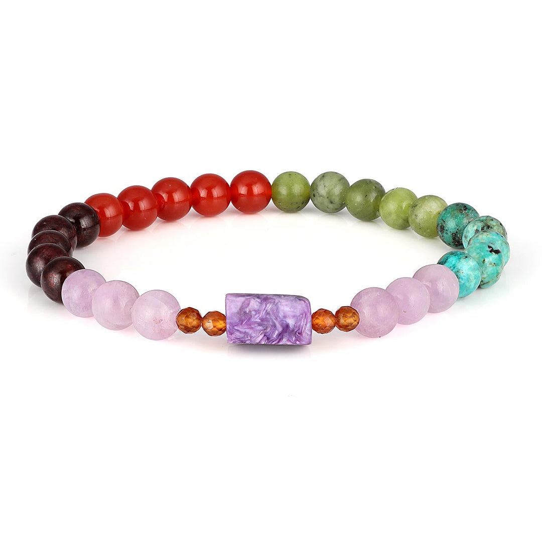 Multi Gemstone Beads Stretch Bracelet